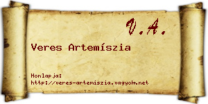 Veres Artemíszia névjegykártya
